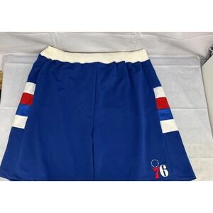 Philadelphia 76ers Hardwood Classics Mens Pull On Shorts Blue Embroidered 3XL